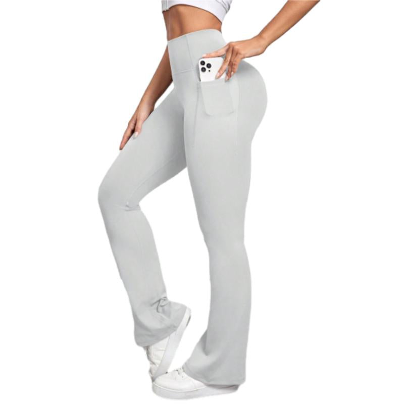 Womens Flare Yoga Pants Bootcut Leggings High Waisted Flares Bottom Workouts Pants with Pockets