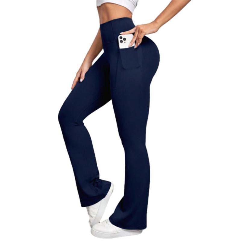 Womens Flare Yoga Pants Bootcut Leggings High Waisted Flares Bottom Workouts Pants with Pockets